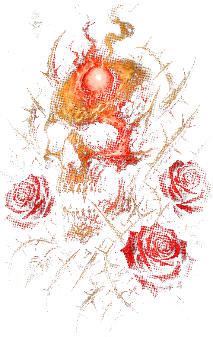 Skull And Roses Inferno
