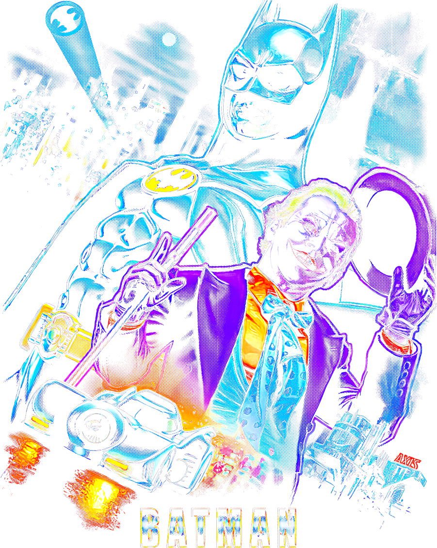 Batman, Joker - Halftone